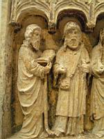 Retable de l'eglise Saint-Martin, la Vierge et l'Enfant entre les 12 apotres (Bourgogne, 1400) (8)